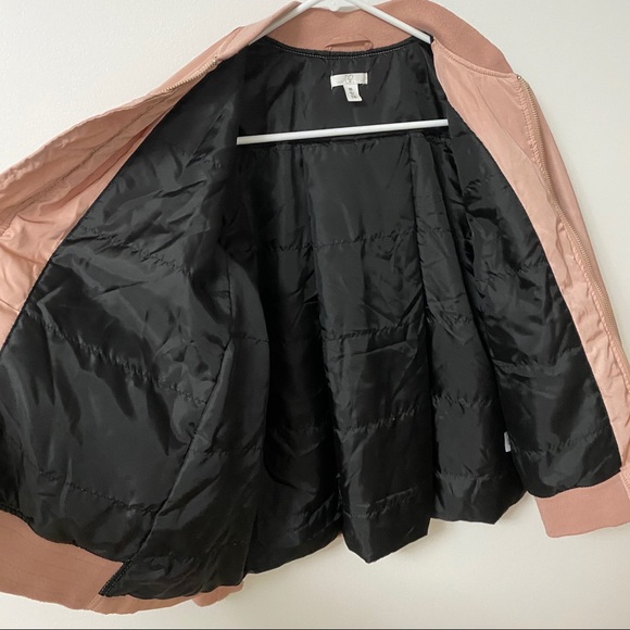 NORDSTROM B.P. PINK PLEATED BOMBER JACKET - Picture 6 of 9